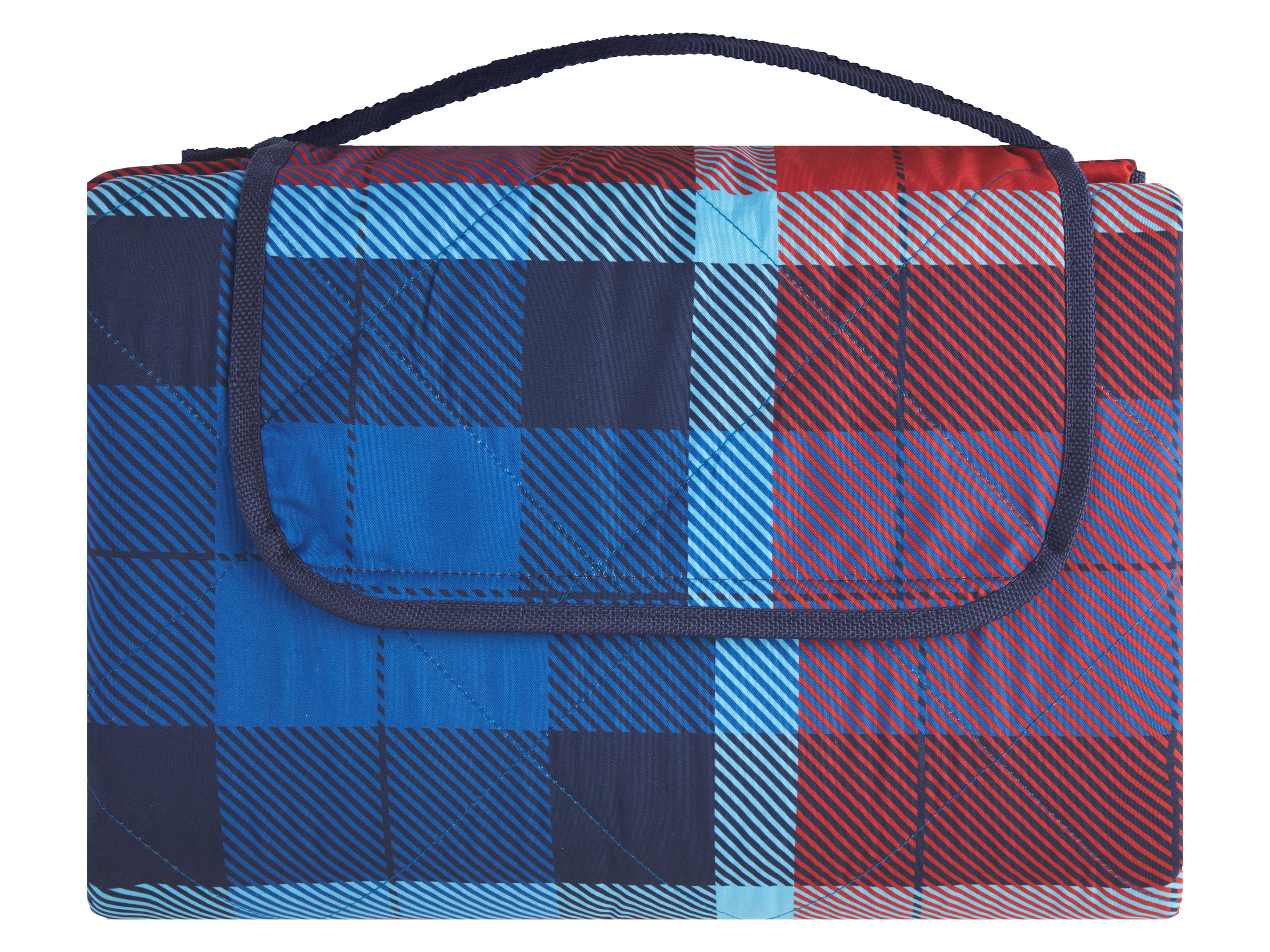 LIVARNO HOME Picknickdecke, 200x200cm (rot/blau)