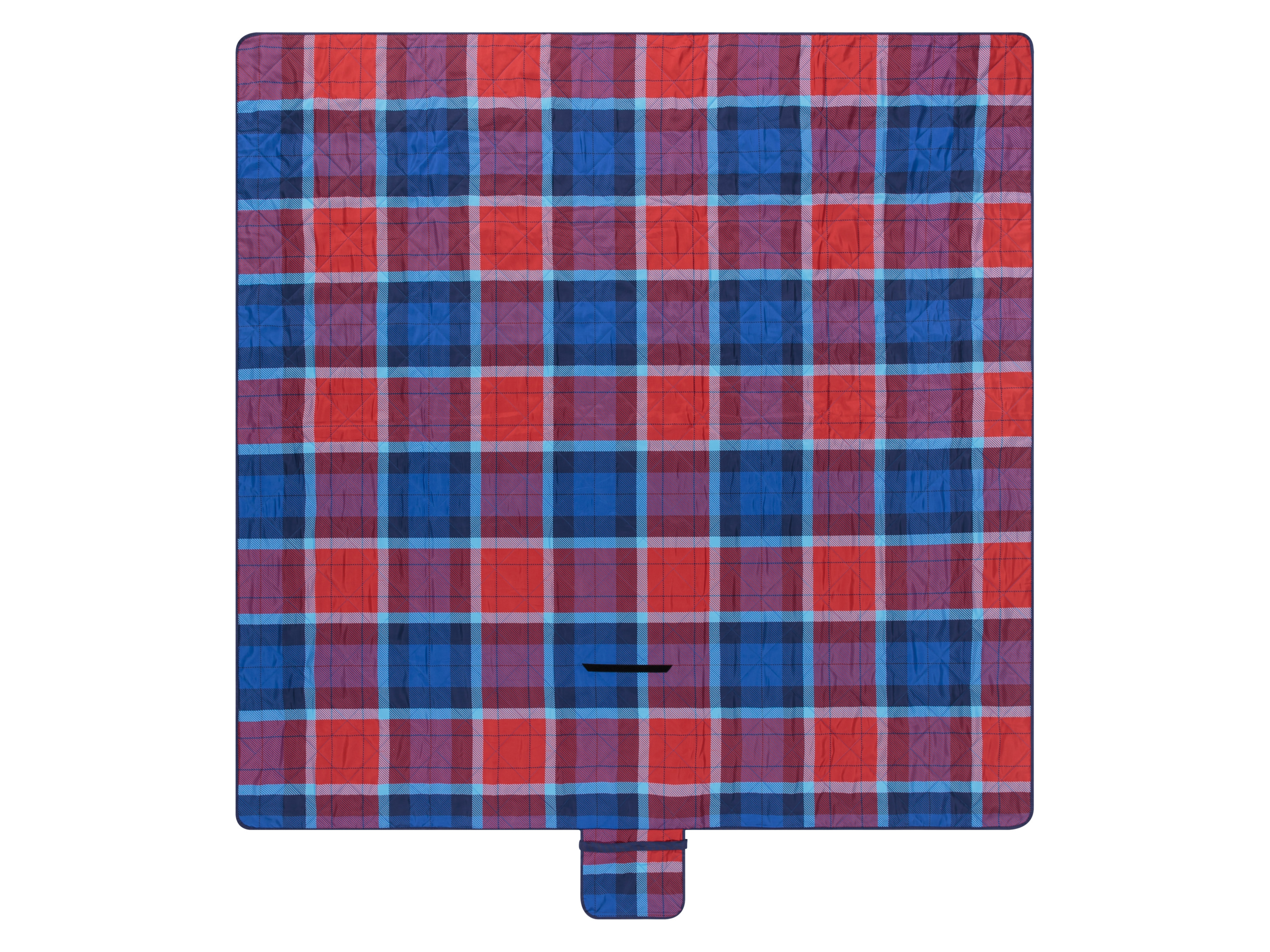 LIVARNO HOME Picknickdecke, 200x200cm (rot/blau) Bild 2