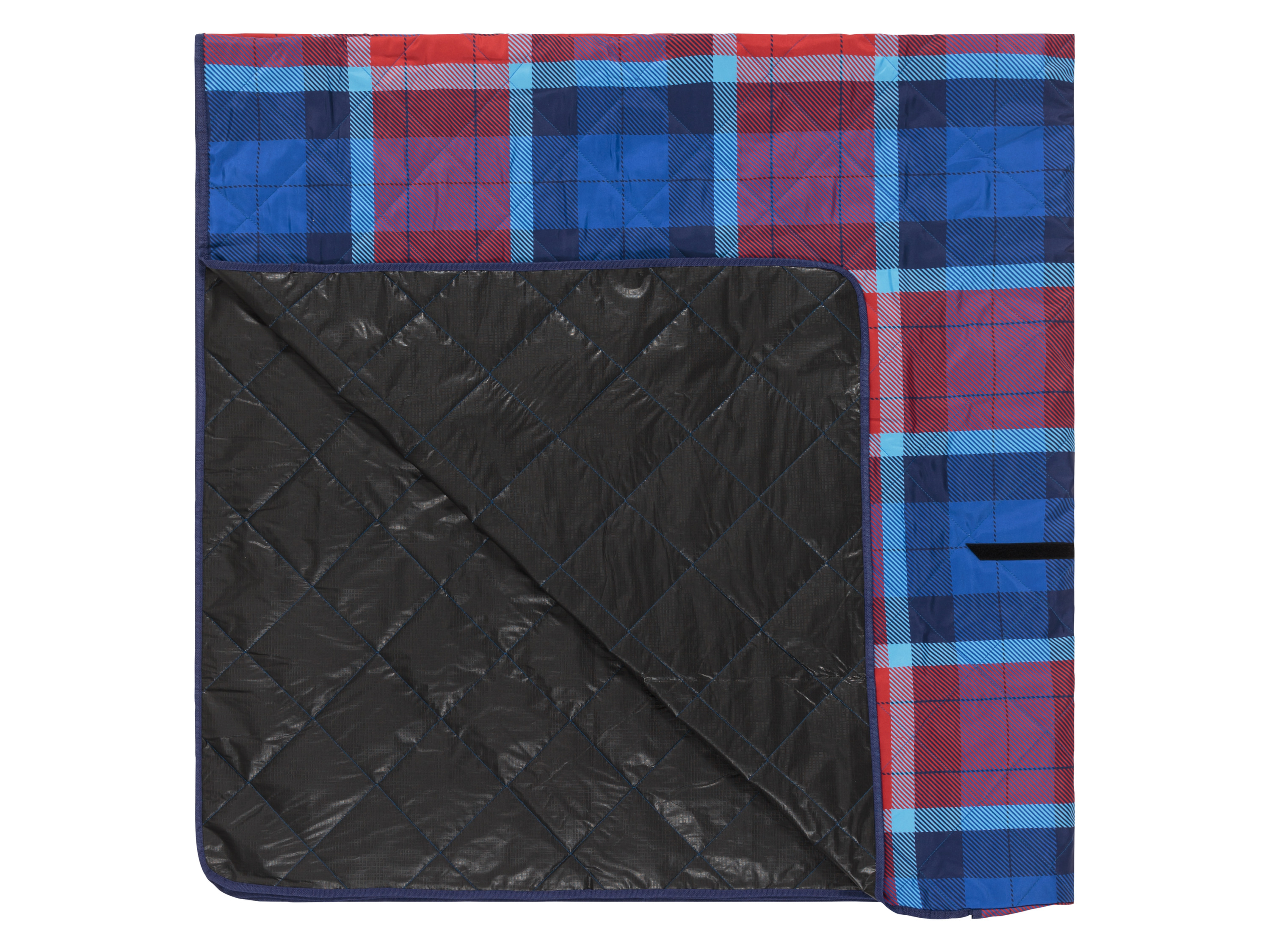 LIVARNO HOME Picknickdecke, 200x200cm (rot/blau) Bild 3
