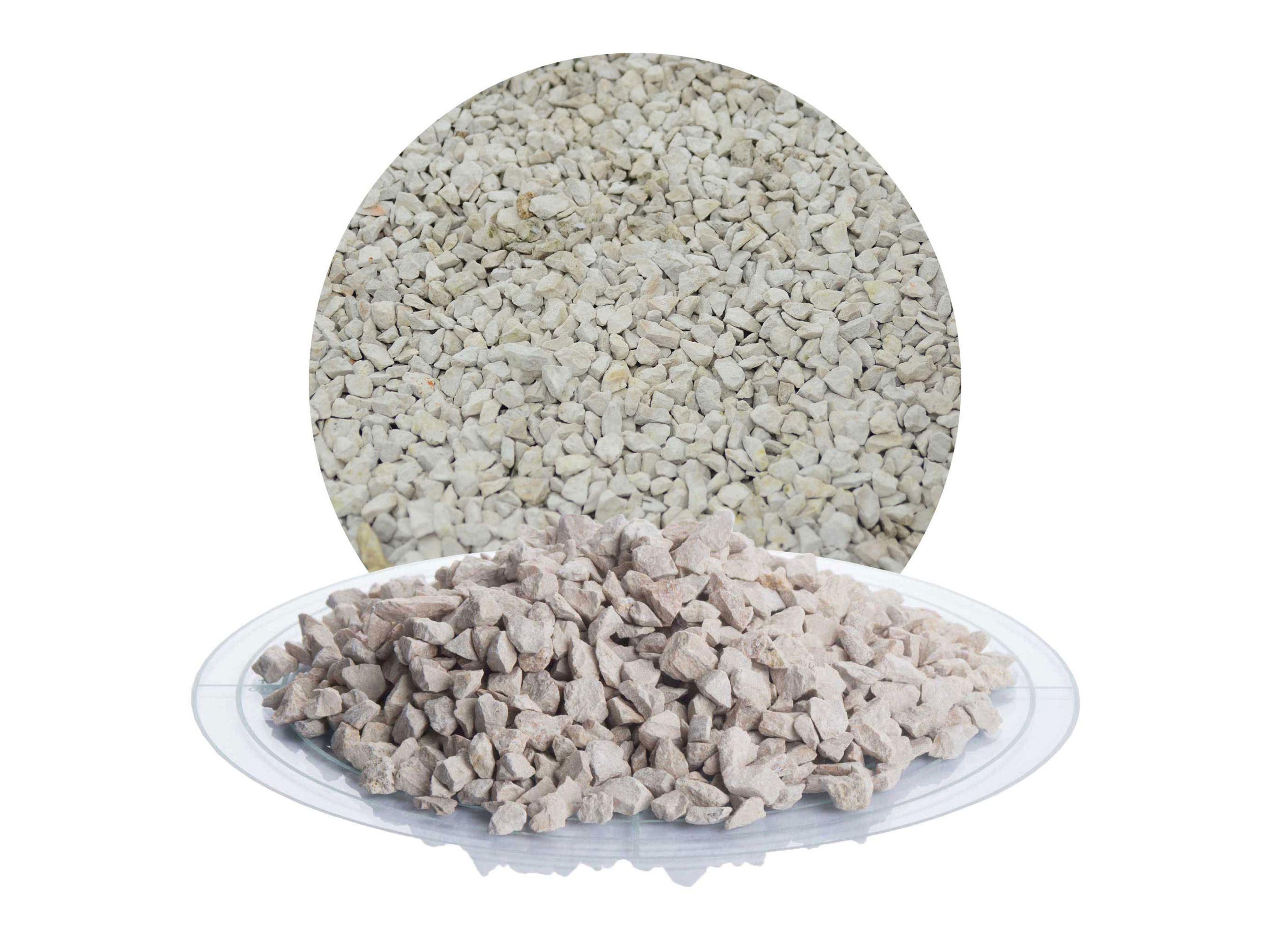 SCHICKER MINERAL Kalk Ziersplitt (5-8 mm, 1000 kg BigBag, Beige)