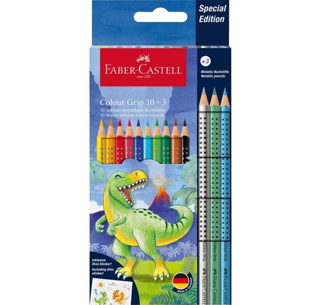 Faber-Castell Buntstift Colour Grip Dino 10+3