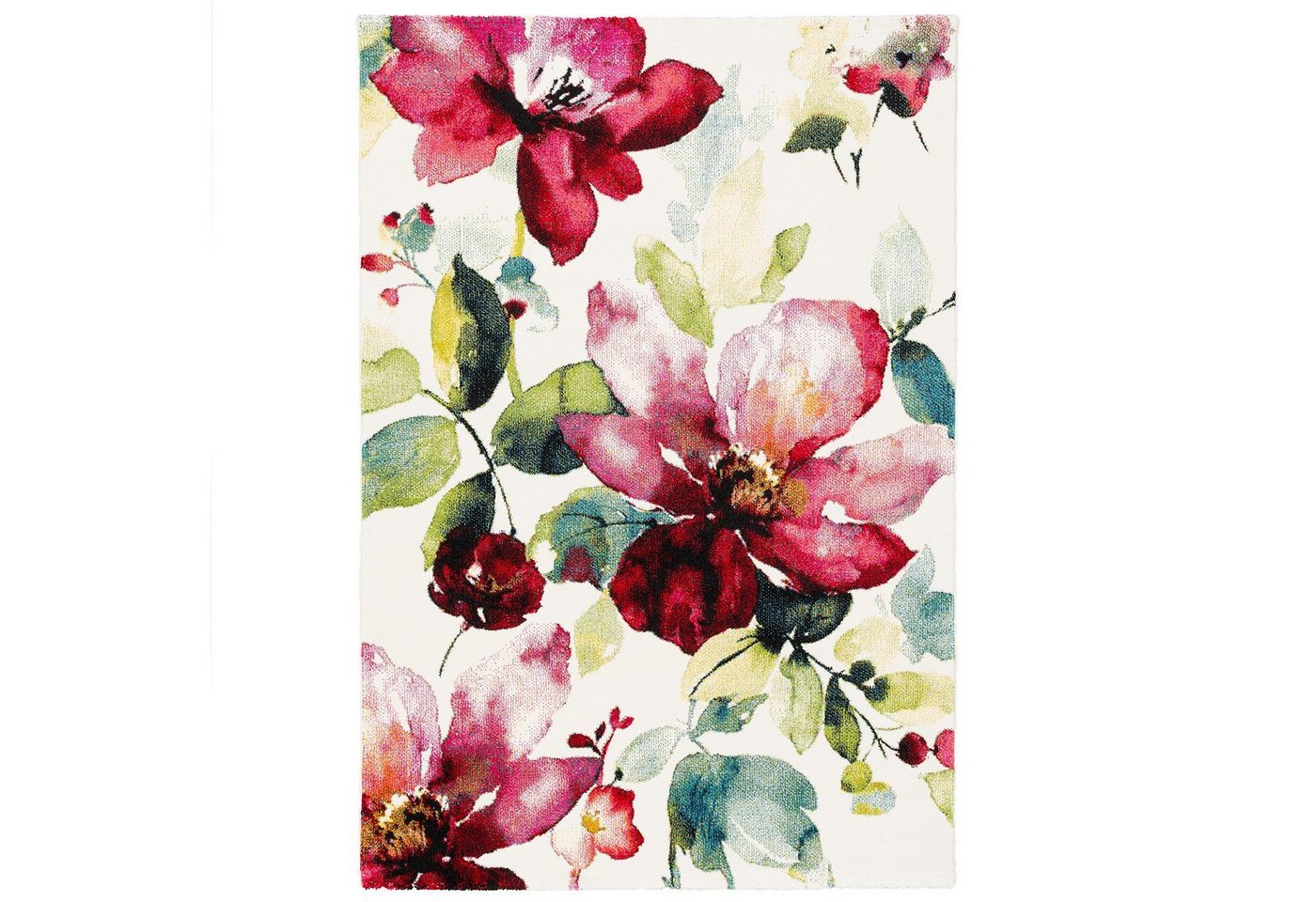 Pergamon Designer Teppich Brilliant Blumen Bunt 80x150cm Bild 3