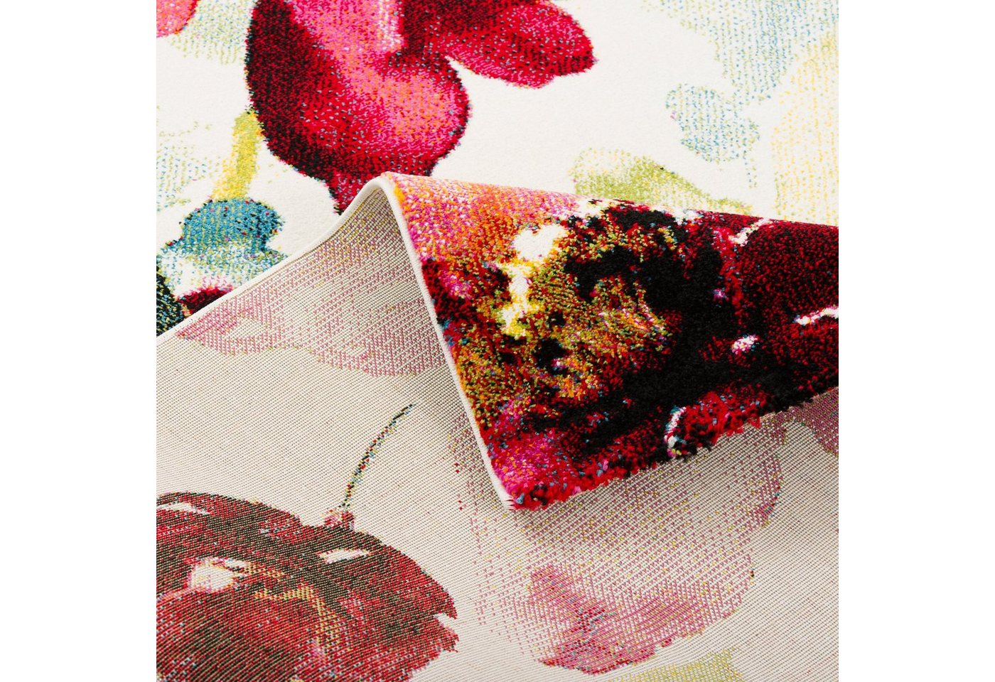 Pergamon Designer Teppich Brilliant Blumen Bunt 80x150cm Bild 4