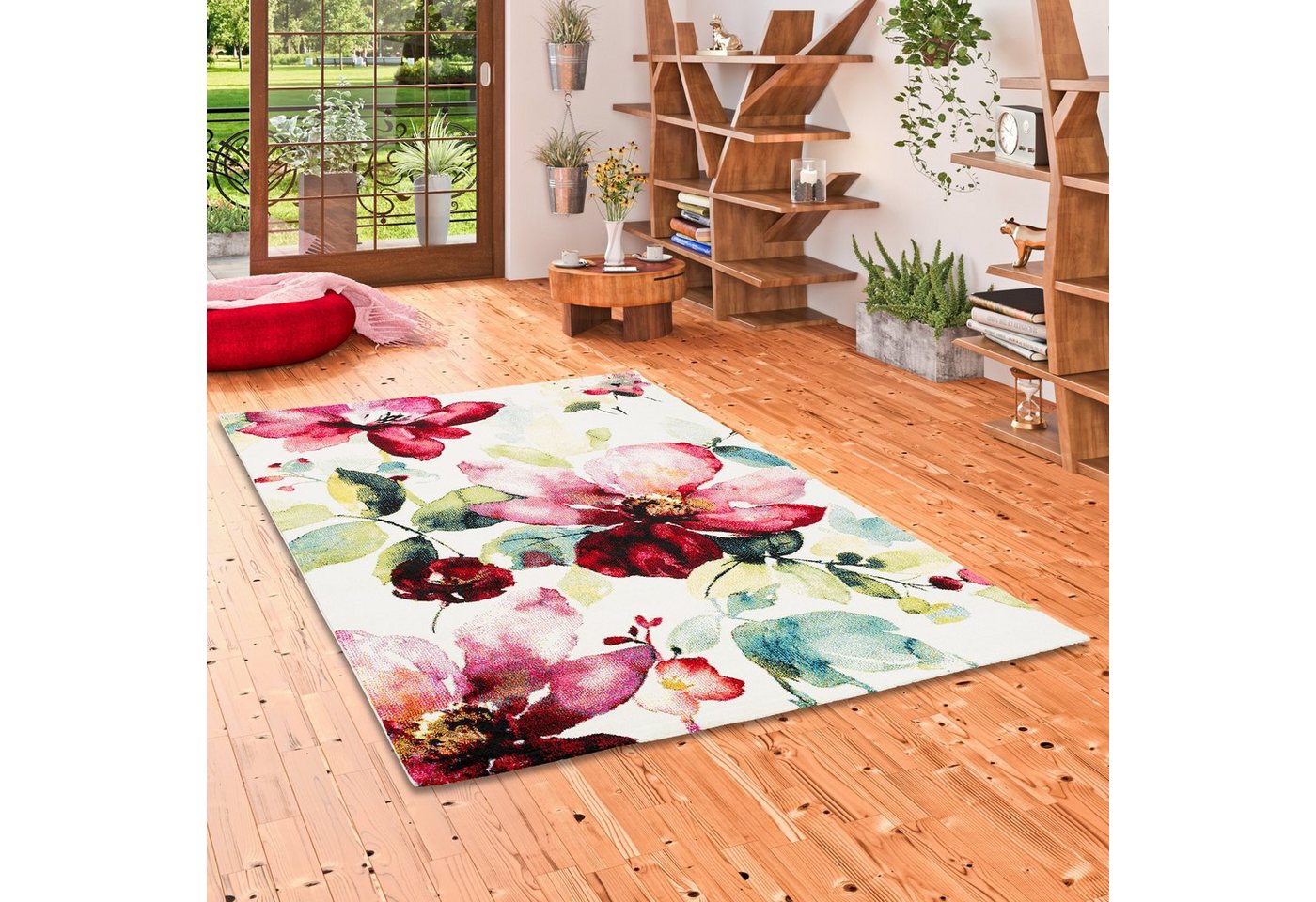 Pergamon Designer Teppich Brilliant Blumen Bunt 80x150cm Bild 5
