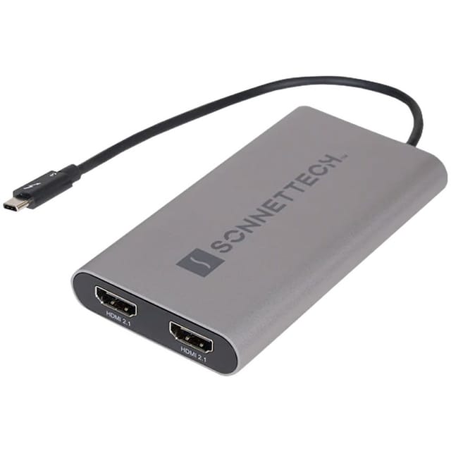 Sonnettech Thunderbolt Dual 4K HDMI 2.1 Adapter USB-Hubs - 2 - Grau