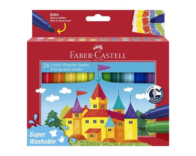 Faber-Castell Filzstift Jumbo Sup. Washable 24er