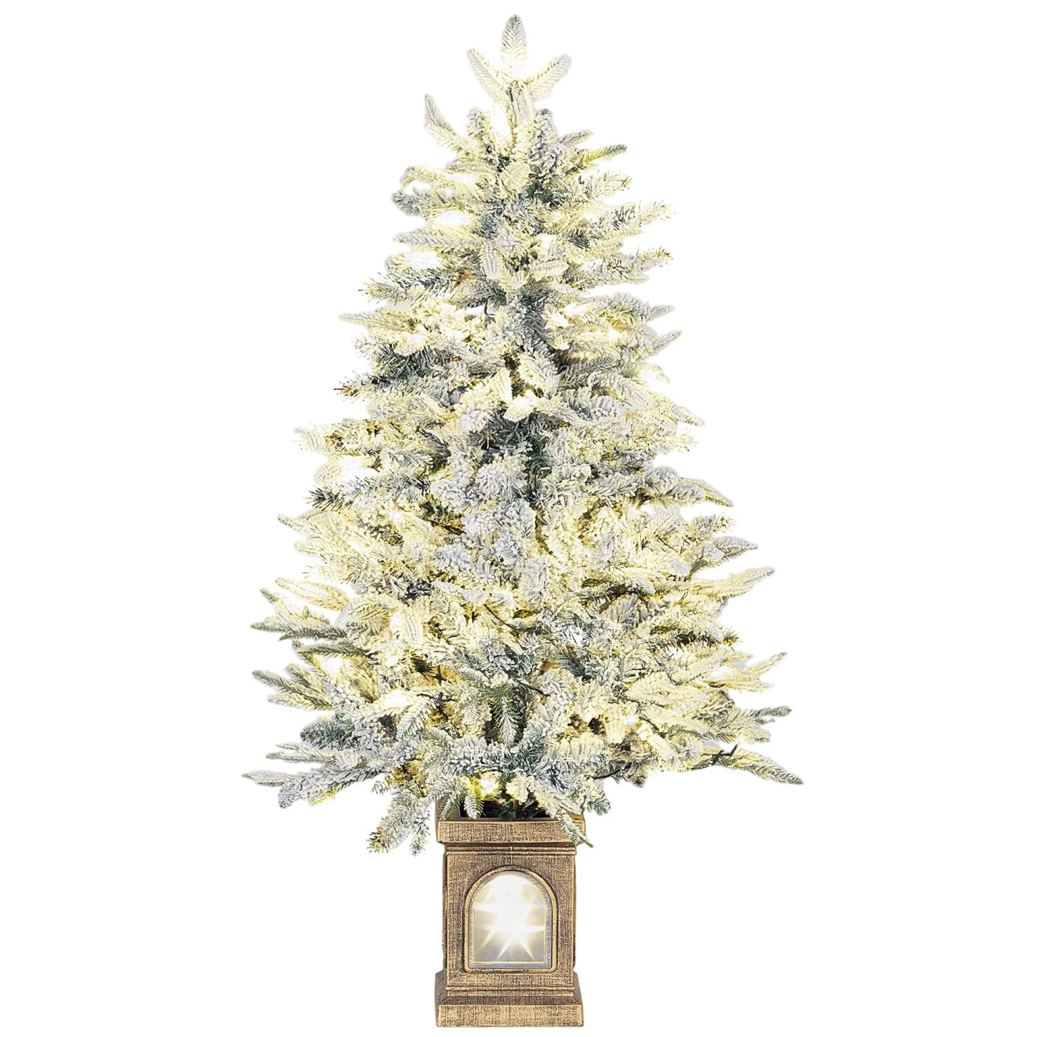 HOMCOM Weihnachtsbaum Kunststoff Stahl 70L x 70B x 120H cm
