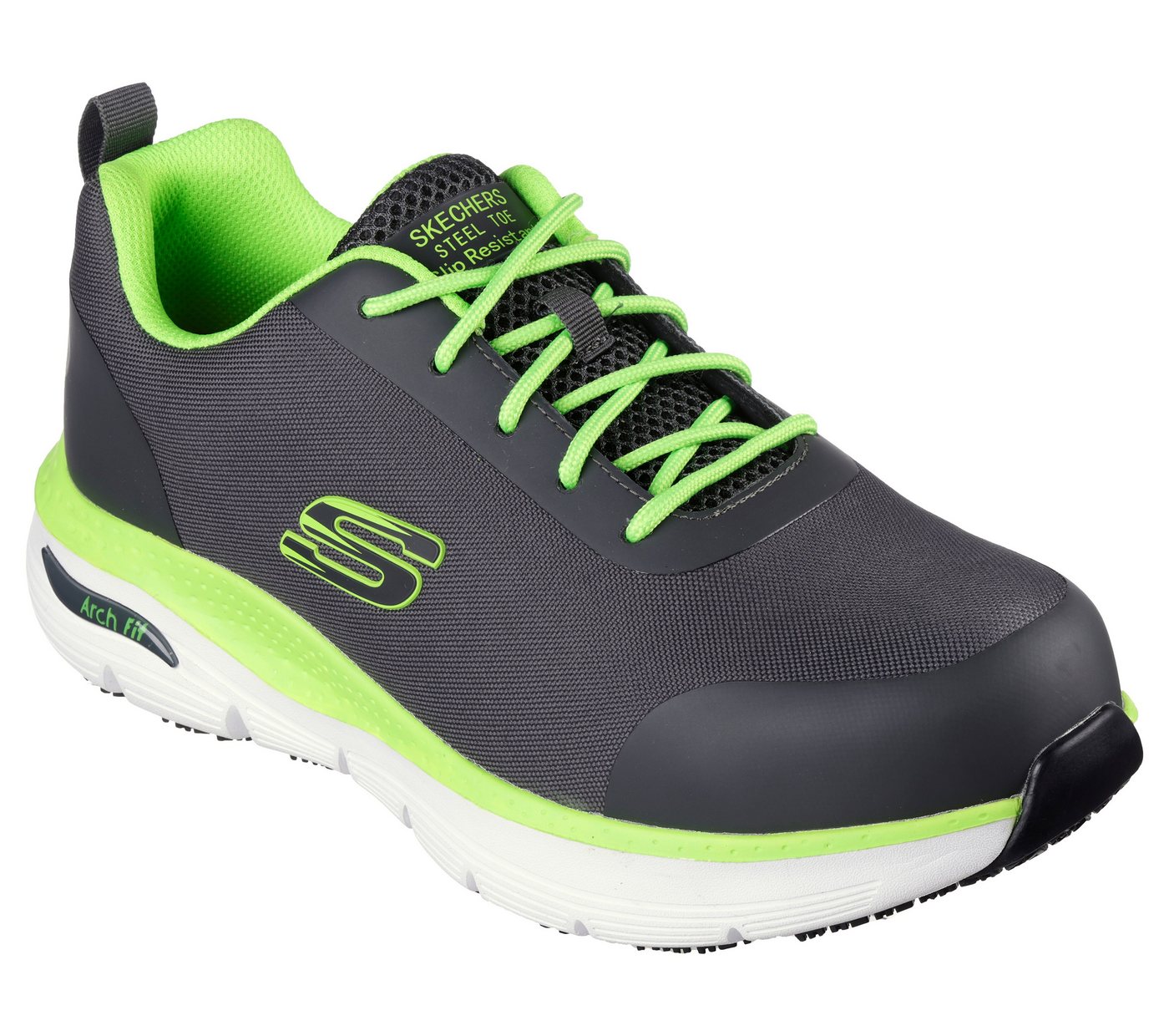 Skechers Sicherheitsschuhe Ringstap Arch Fit SR Herren S3 Gr. 42,5 Grau-Limette Bild 2