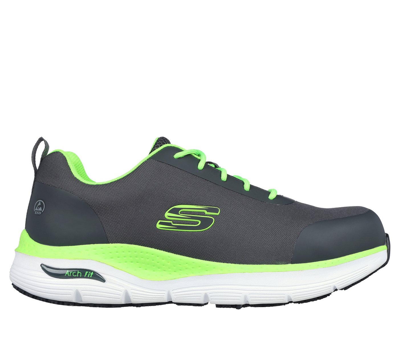Skechers Sicherheitsschuhe Ringstap Arch Fit SR Herren S3 Gr. 42,5 Grau-Limette Bild 5