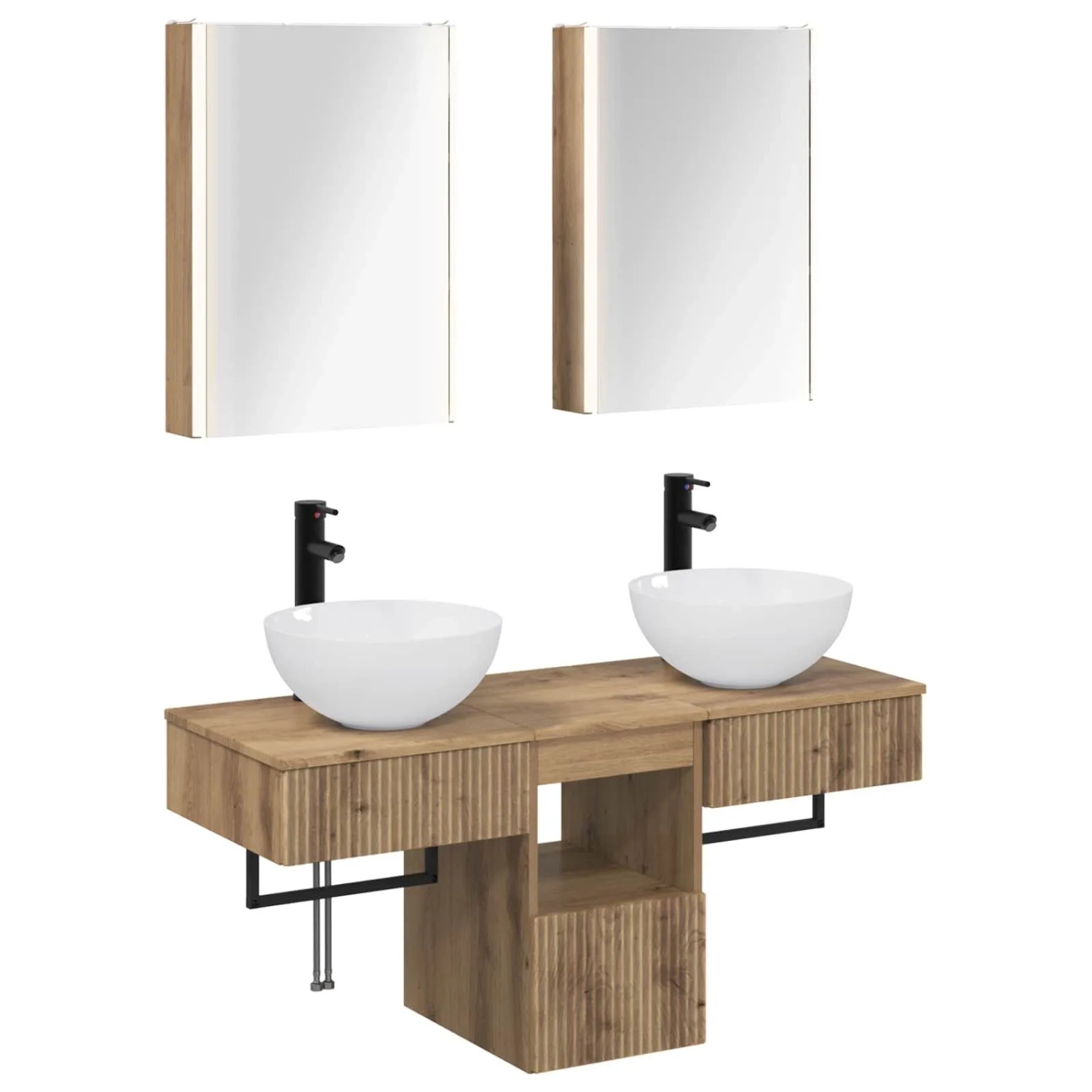 vidaXL Badezimmerschrank-Set 5-Tlg Artisan-Eiche 43 x 11,5 x 60,5 cm 3406294