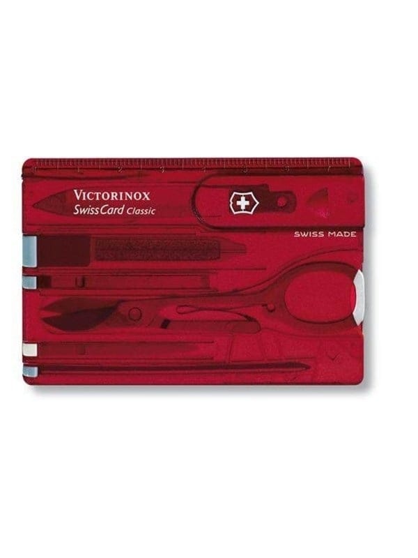 Victorinox SWISSCARD red transparent