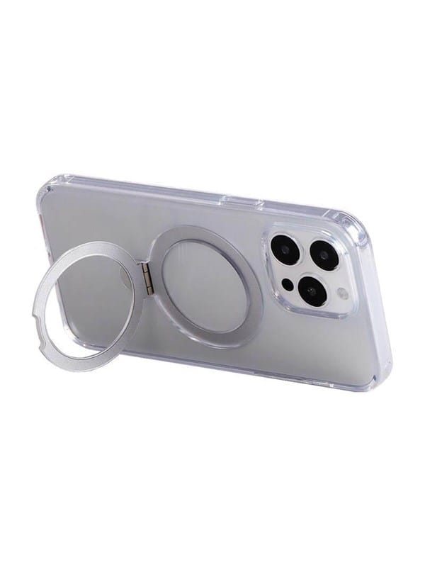 Joyroom Magnetic protective phone case with holder JR-BP004 for iPhone 15 Pro (transparent)
