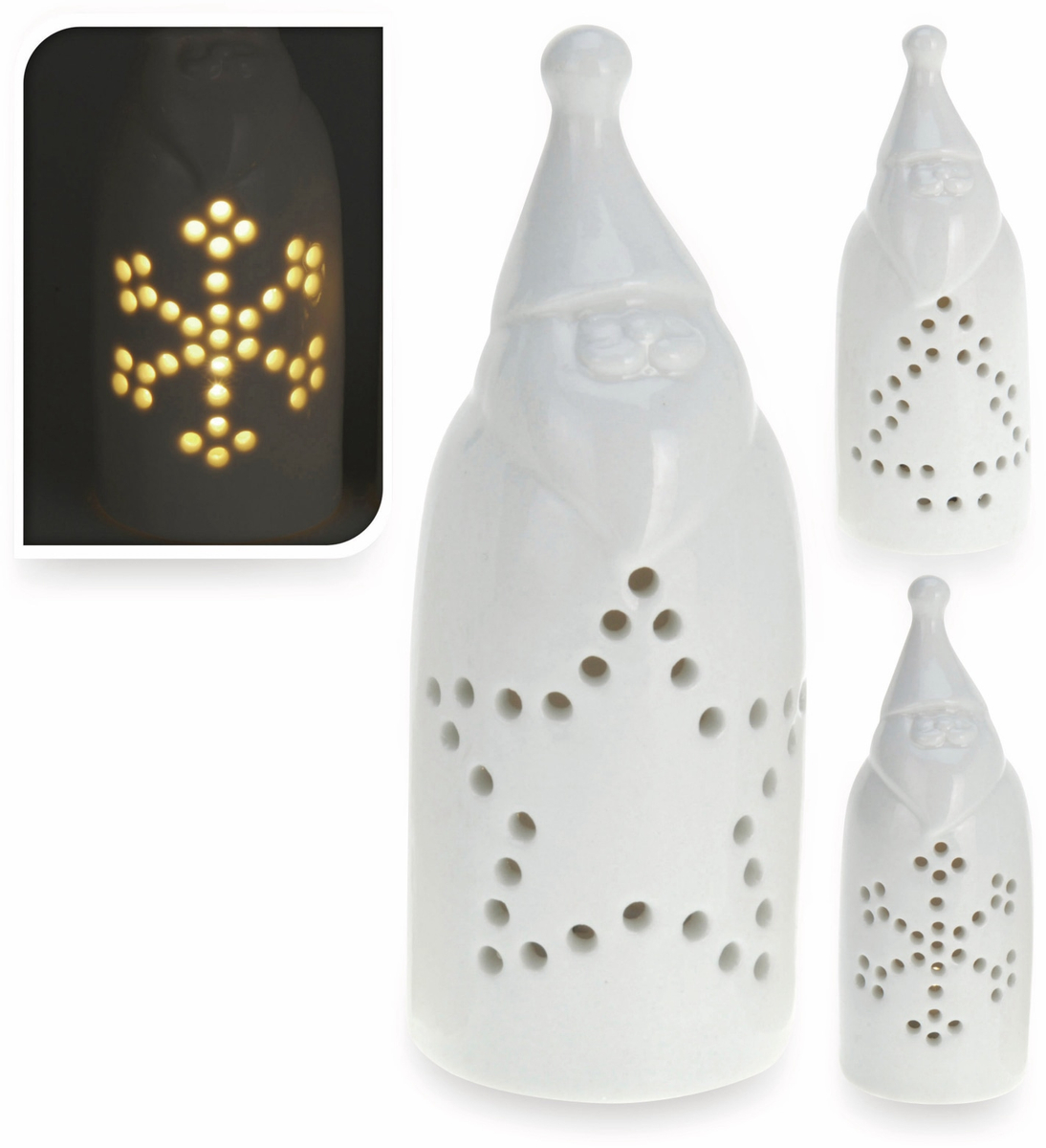 Weihnachtsmann, Porzellan, 13 cm