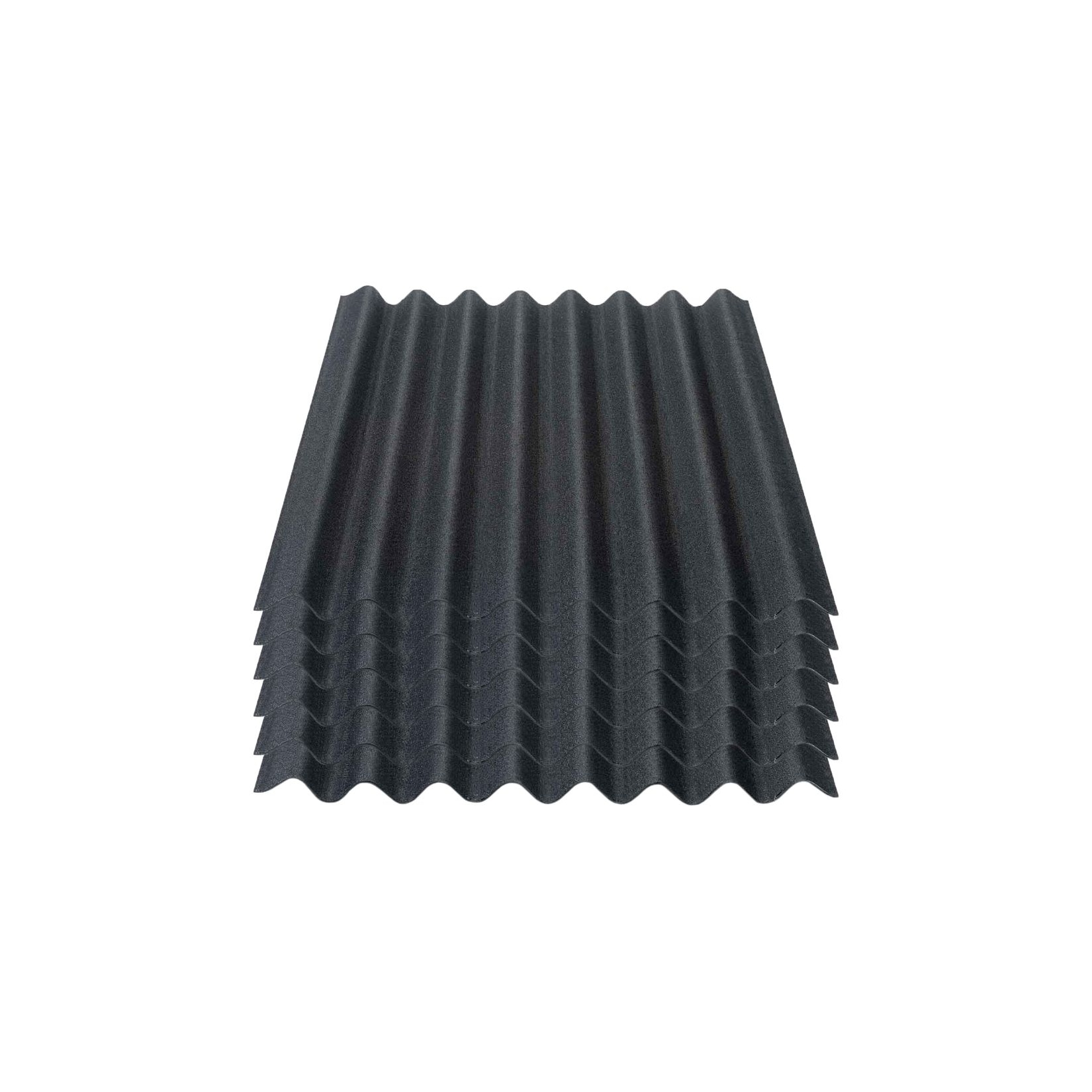 6er Pack Onduline® Easyline® Platte intensiv schwarz 1000 x 760 x 2,6 mm Profil 95/38