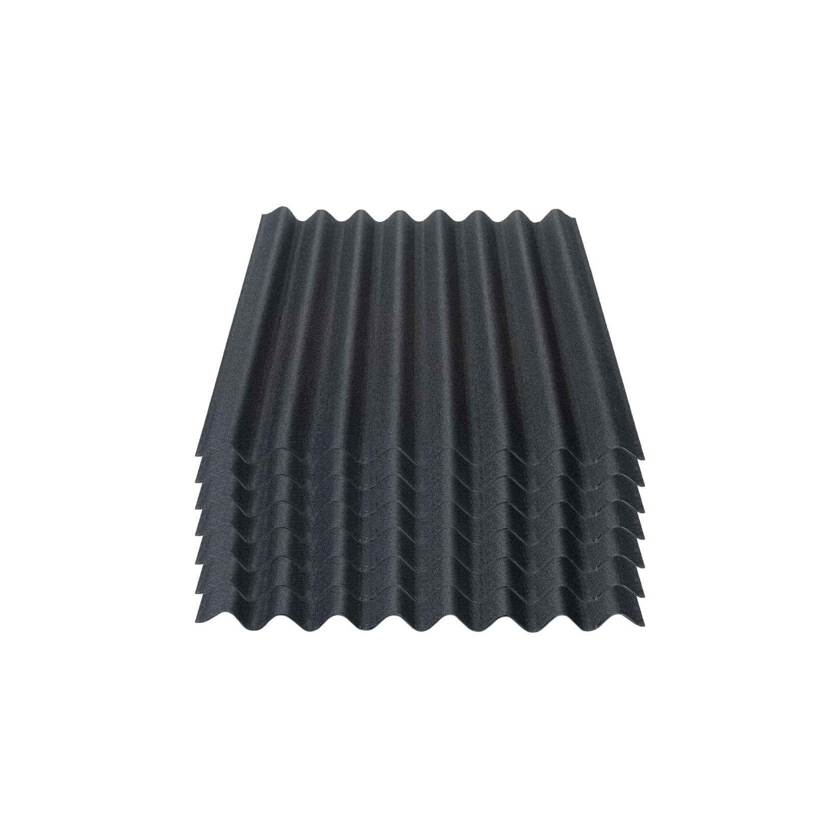 7er Pack Onduline® Easyline® Platte intensiv schwarz 1000 x 760 x 2,6 mm Profil 95/38