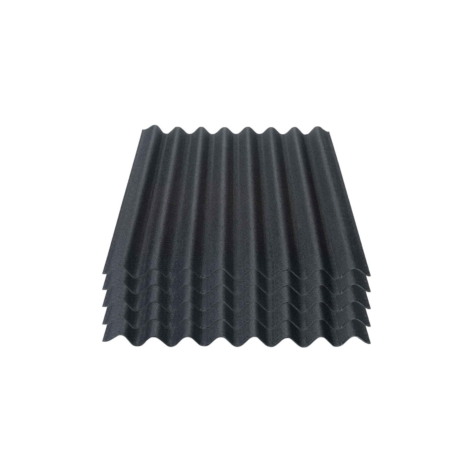 5er Pack Onduline® Easyline® Platte intensiv schwarz 1000 x 760 x 2,6 mm Profil 95/38
