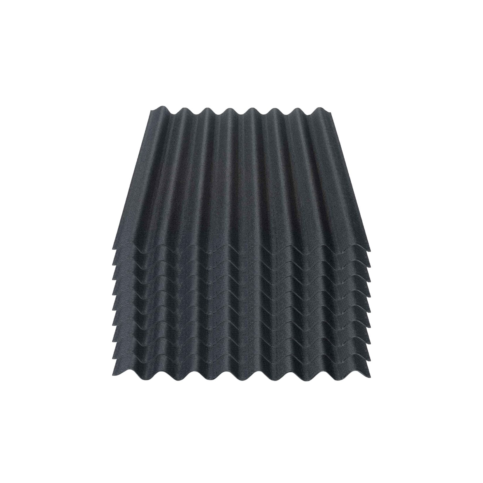 9er Pack Onduline® Easyline® Platte intensiv schwarz 1000 x 760 x 2,6 mm Profil 95/38