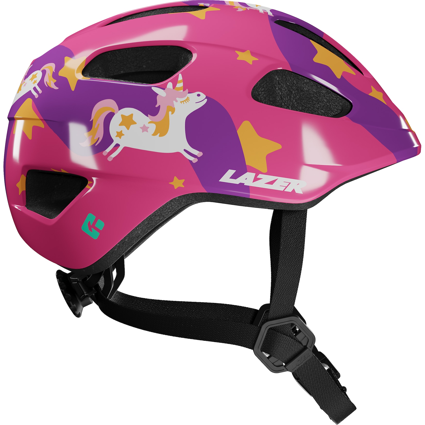 LAZER Kinder-Fahrradhelm Pnut 2.0 KinetiCore, Purple Pony