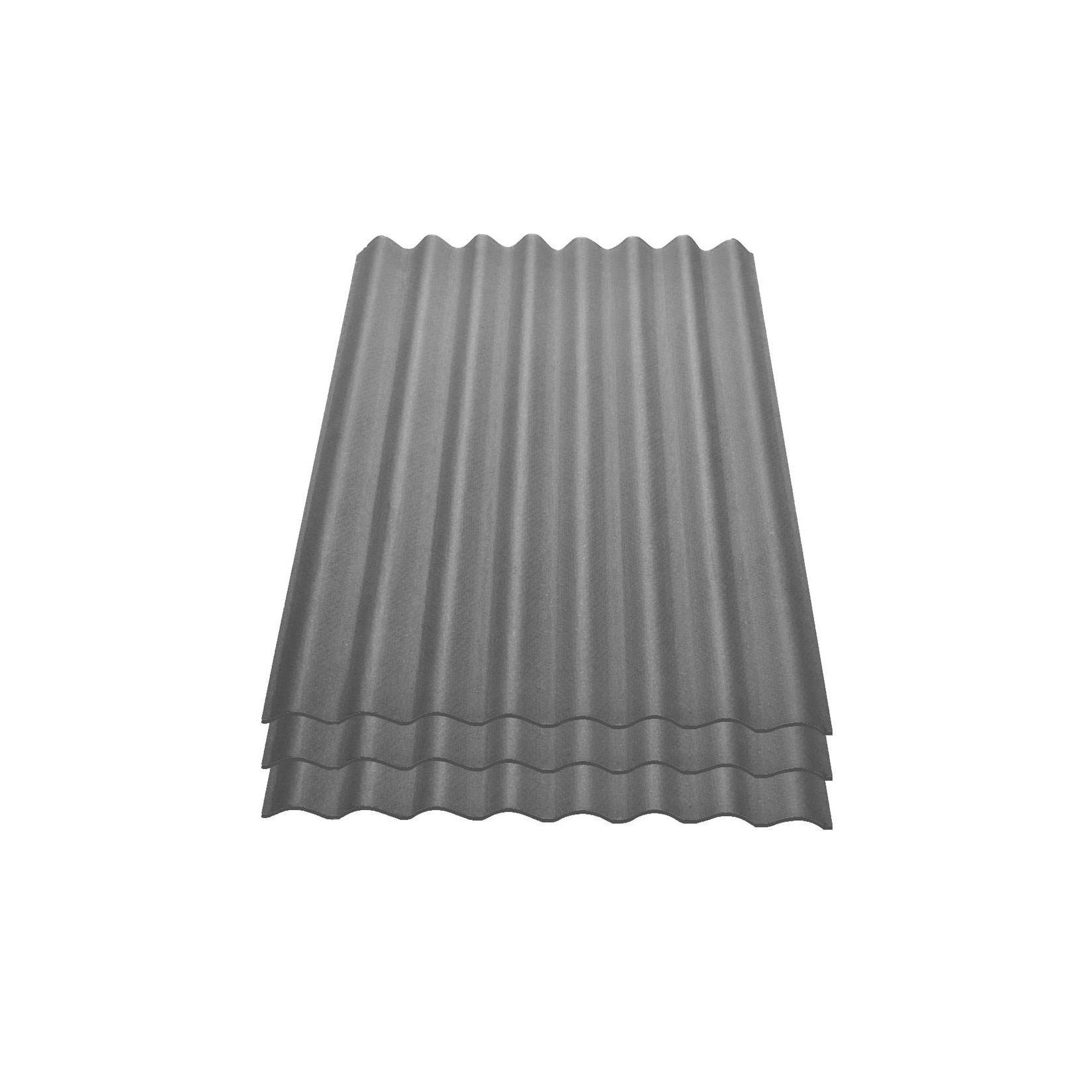 3er Pack Onduline® Easyline® Platte intensiv grau 1000 x 760 x 2,6 mm Profil 95/38
