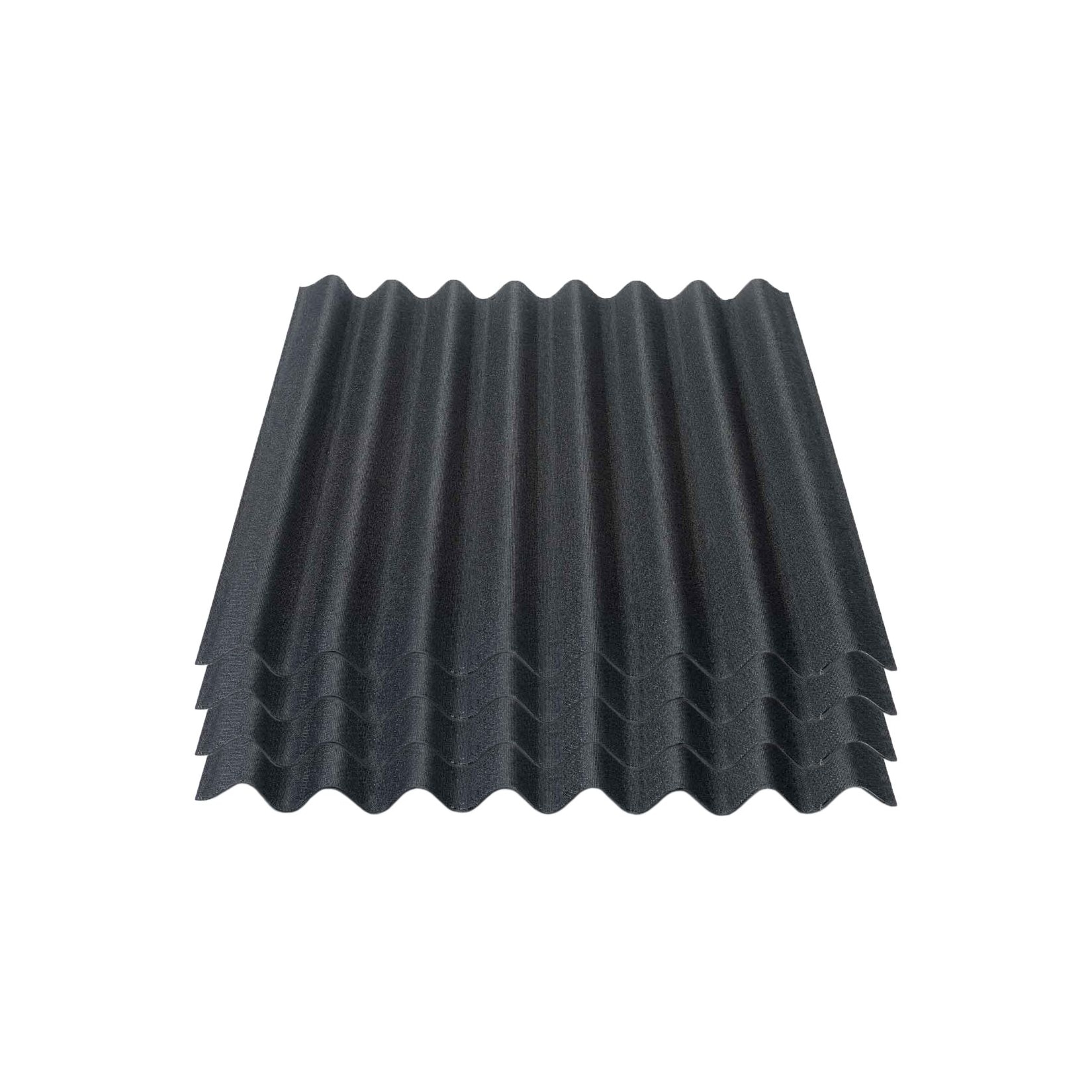 4er Pack Onduline® Easyline® Platte intensiv schwarz 1000 x 760 x 2,6 mm Profil 95/38