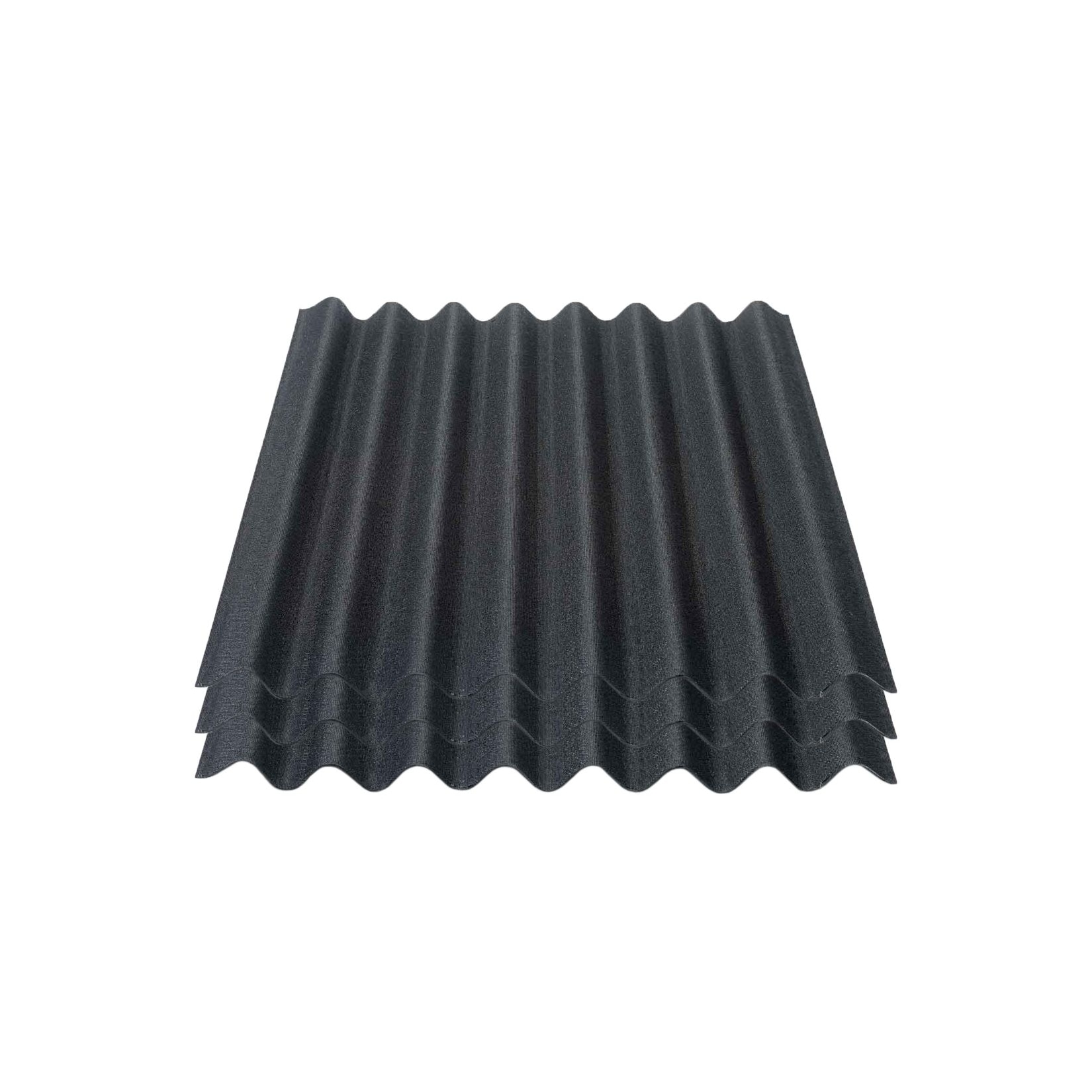 3er Pack Onduline® Easyline® Platte intensiv schwarz 1000 x 760 x 2,6 mm Profil 95/38