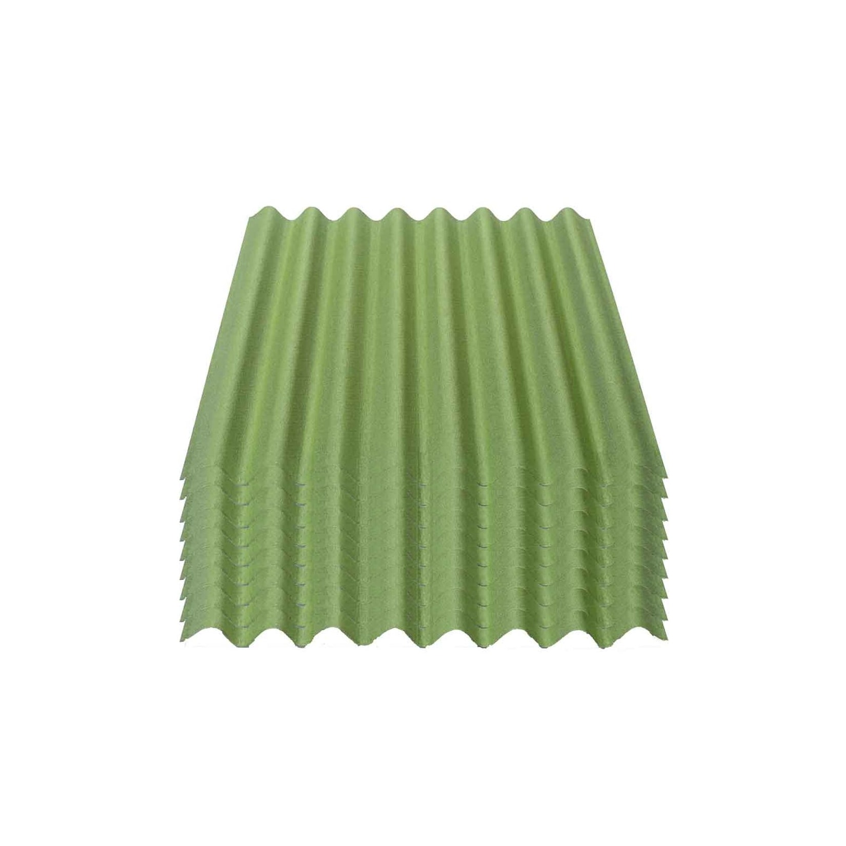 9er Pack Onduline® Easyline® Platte intensiv grün 1000 x 760 x 2,6 mm Profil 95/38