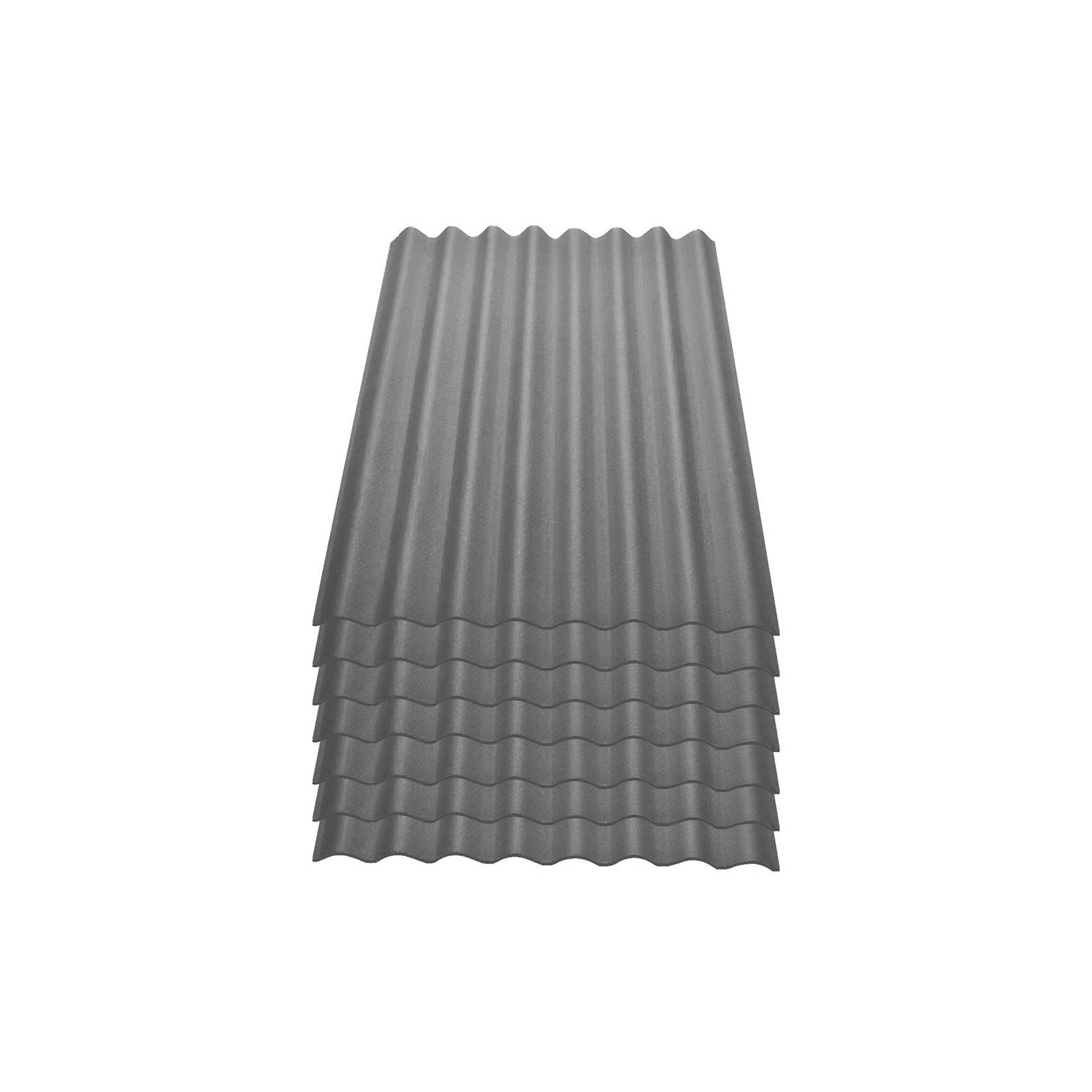 7er Pack Onduline® Easyline® Platte intensiv grau 1000 x 760 x 2,6 mm Profil 95/38