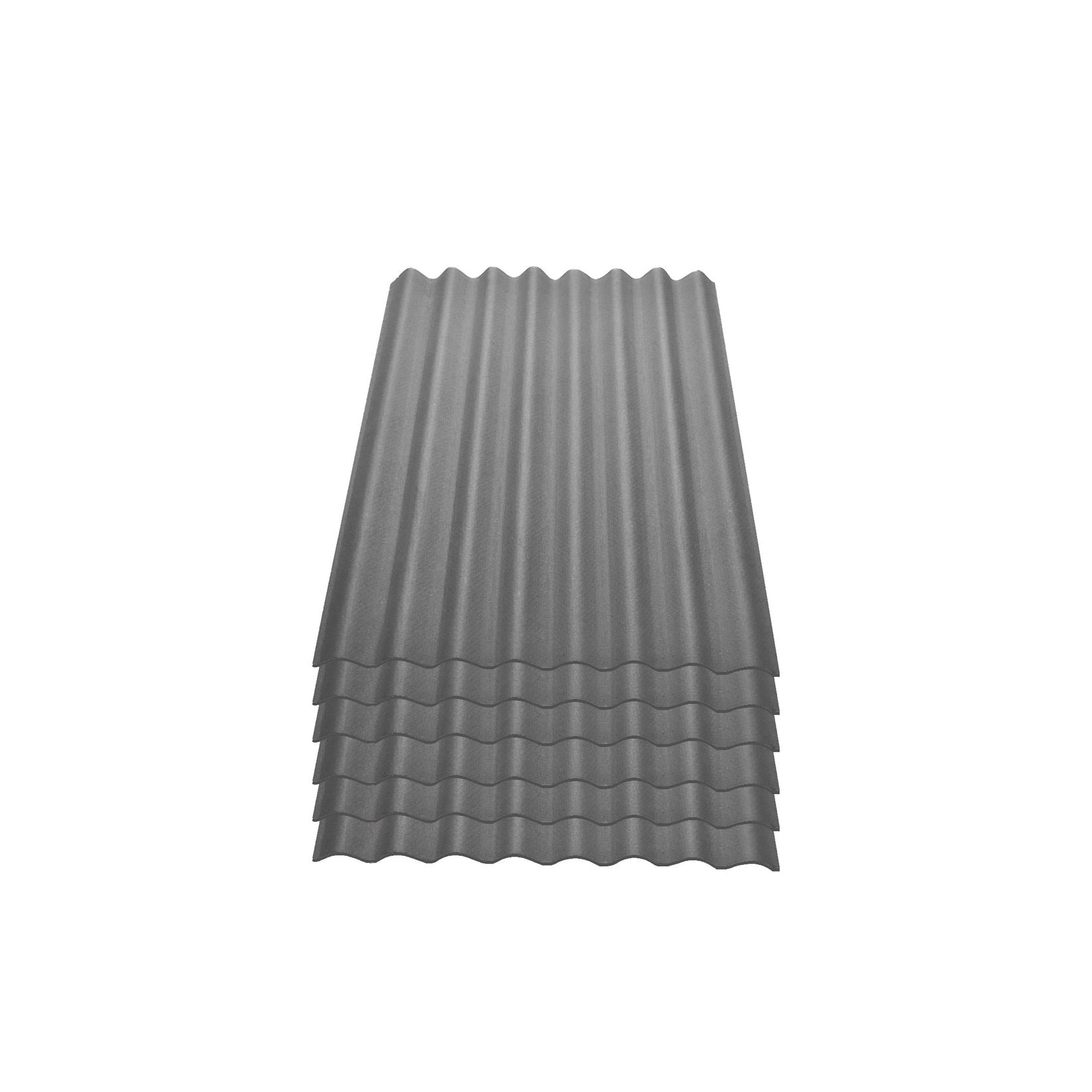 6er Pack Onduline® Easyline® Platte intensiv grau 1000 x 760 x 2,6 mm Profil 95/38