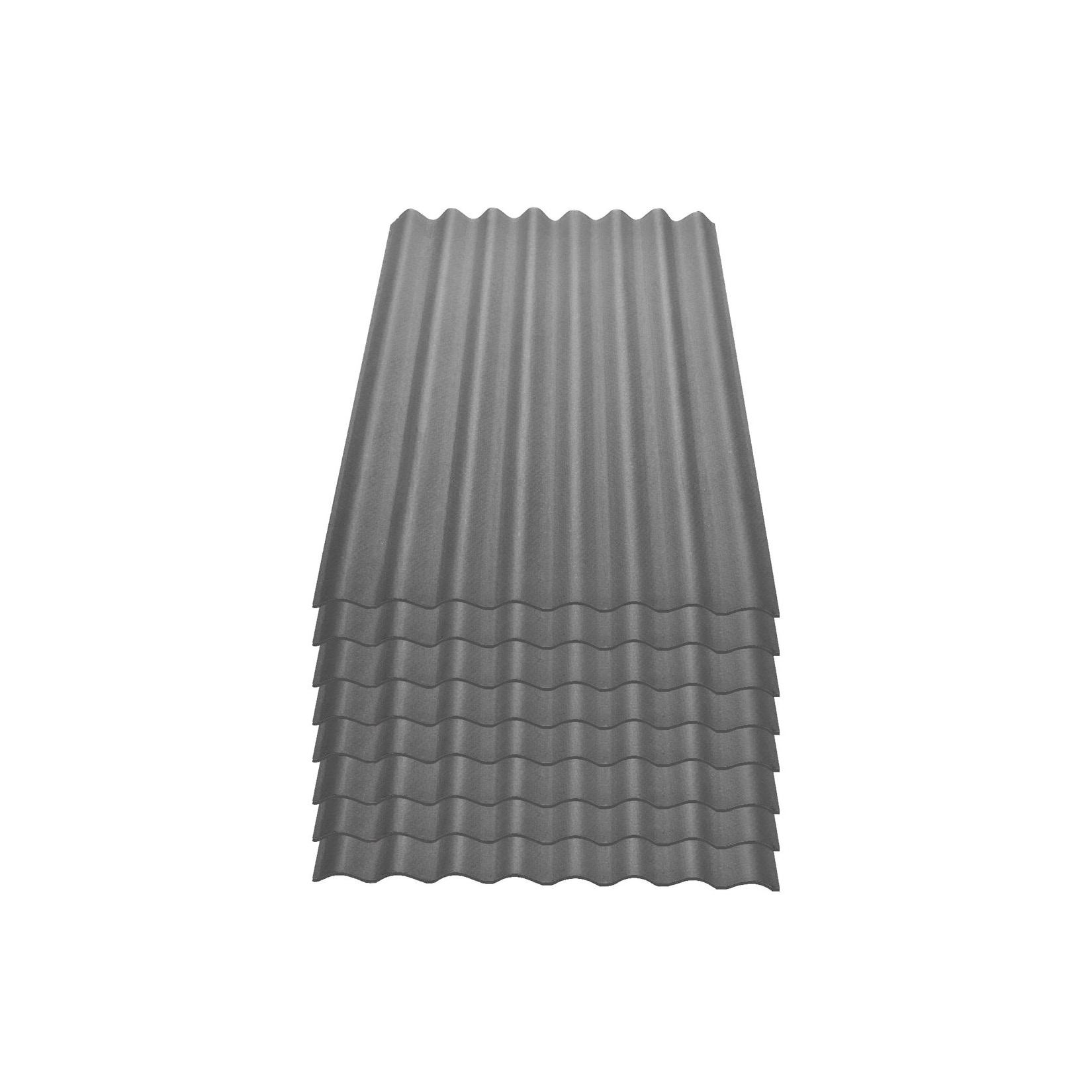 8er Pack Onduline® Easyline® Platte intensiv grau 1000 x 760 x 2,6 mm Profil 95/38