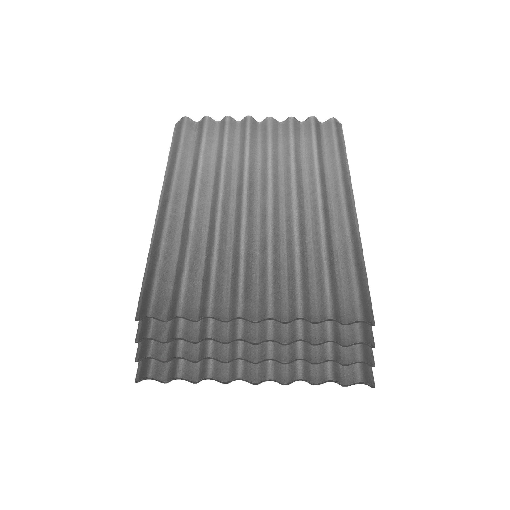 4er Pack Onduline® Easyline® Platte intensiv grau 1000 x 760 x 2,6 mm Profil 95/38