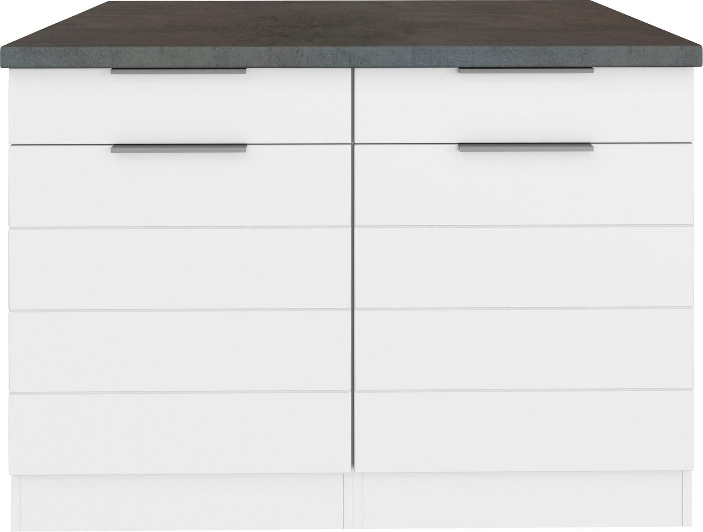 KOCHSTATION Unterschrank KS-Luhe 120 cm breit, für viel Stauraum, MDF-Fronten mit waagerechter Lisene Bild 2