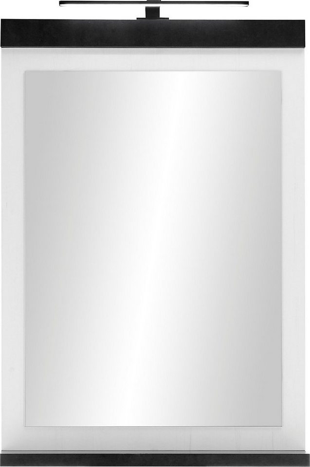 Home affaire Badspiegel SHERWOOD, Spiegel im modernen Design (1-St), in 2 Farben verfügbar, inkl. LED-Beleuchtung, mit Ablageboden Bild 4