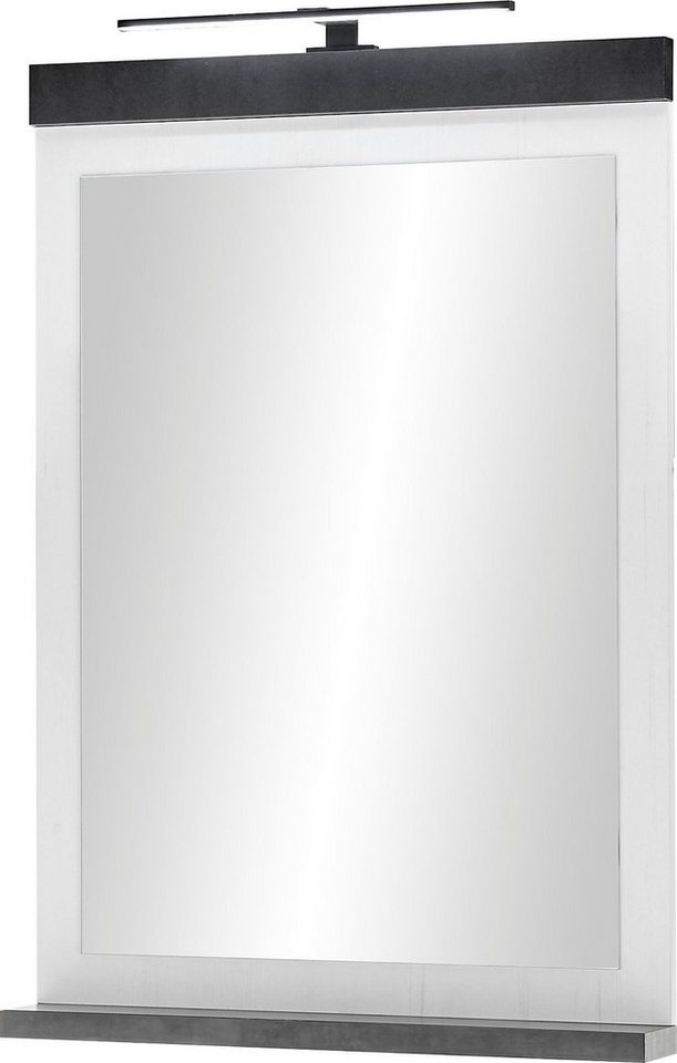Home affaire Badspiegel SHERWOOD, Spiegel im modernen Design (1-St), in 2 Farben verfügbar, inkl. LED-Beleuchtung, mit Ablageboden Bild 5