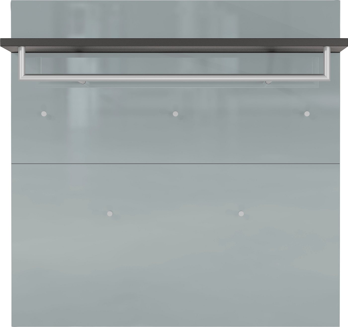 GERMANIA Garderobenpaneel Oakland mit Glasfront, Breite: 97 cm, mit Ablageboden, Stange und Haken aus Metall Bild 3