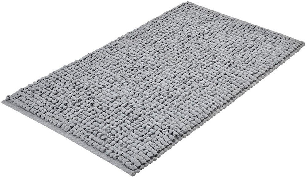 Kleine Wolke Badematte Brava, Badvorleger, Badezimmer Teppich, Höhe 15 mm, beidseitig nutzbar, fußbodenheizungsgeeignet, Baumwolle, rechteckig, Badteppich, Uni Farben, dicke Schlaufen, handgewebt Bild 2