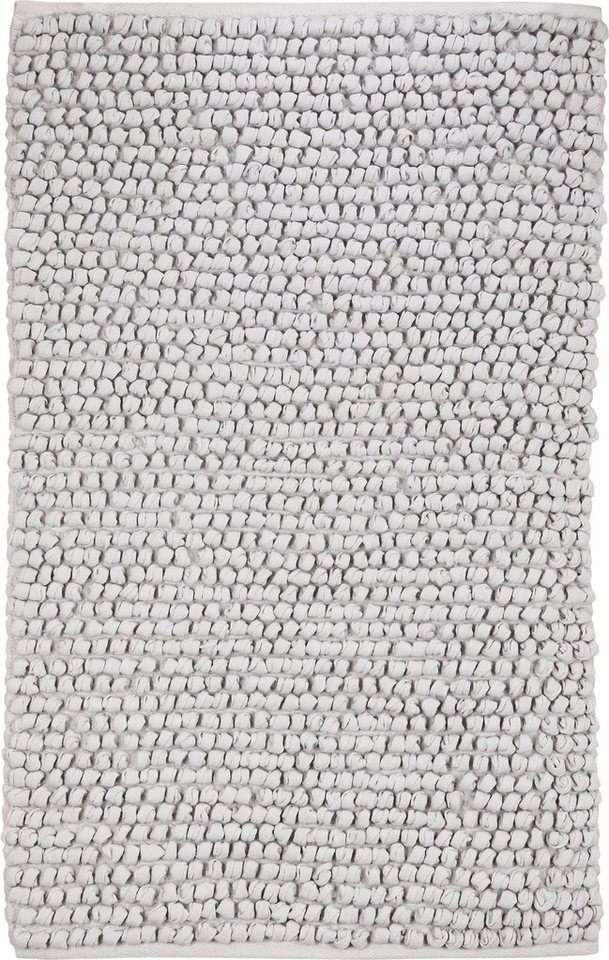 Kleine Wolke Badematte Brava, Badvorleger, Badezimmer Teppich, Höhe 15 mm, beidseitig nutzbar, fußbodenheizungsgeeignet, Baumwolle, rechteckig, Badteppich, Uni Farben, dicke Schlaufen, handgewebt Bild 3
