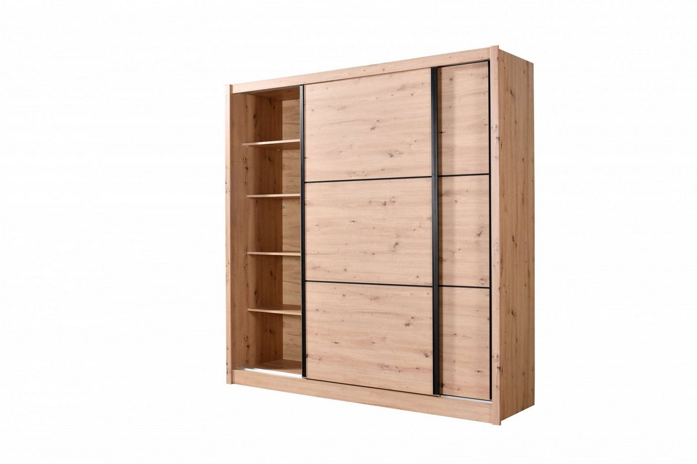 Home affaire Schwebetürenschrank Navara Kleiderschrank Wäscheschrank in 3 Breiten, mit kompletter Innenausstattung, FSC®-zertifiziert Bild 4