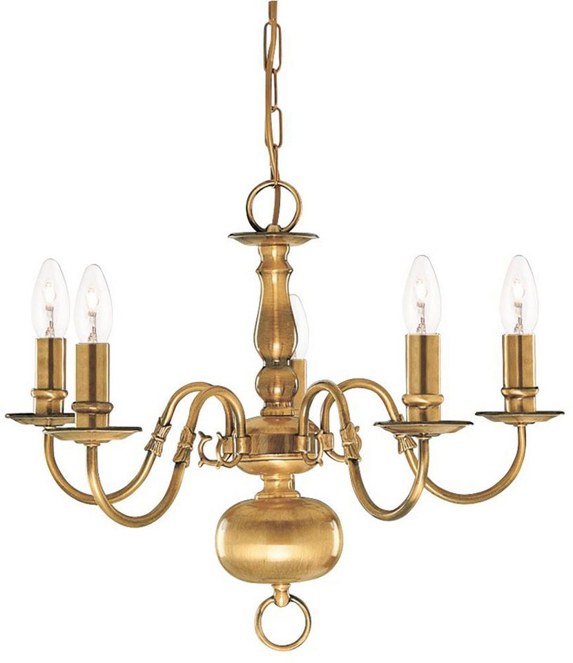 Searchlight Kronleuchter Hängeleuchte Flemish, 5-flammig, ohne Leuchtmittel, Klassisches Ambiente Bild 3