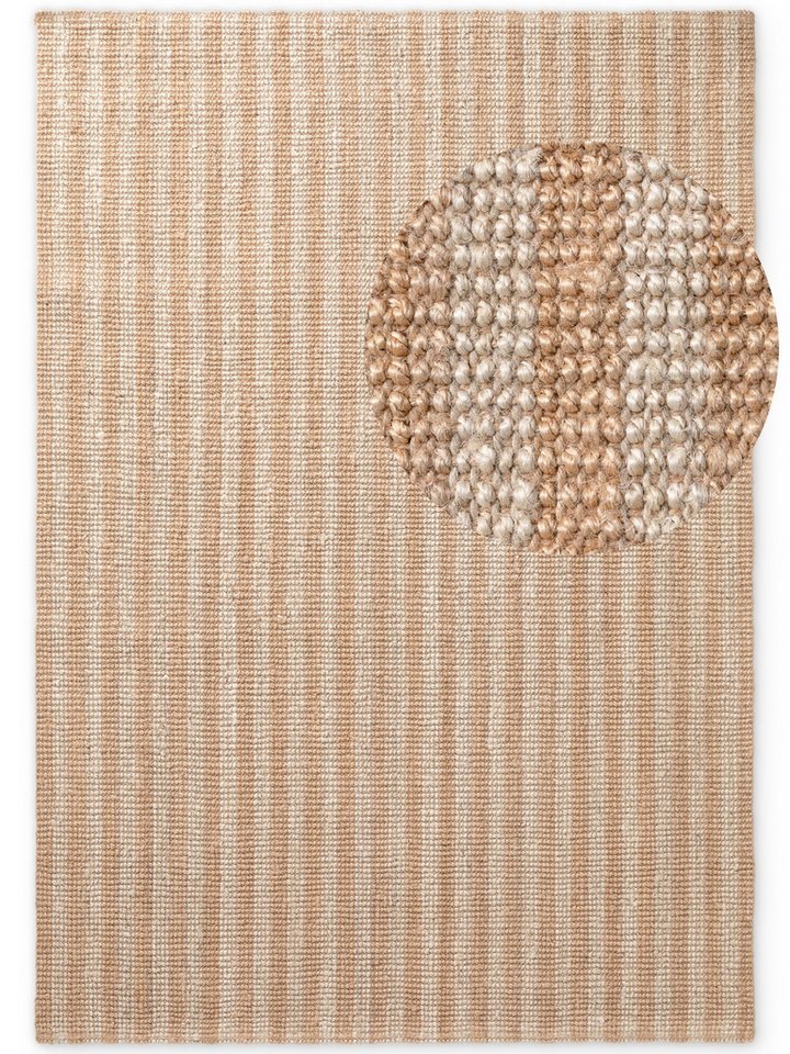 ELLE DECORATION Teppich Juteteppich Amber, rechteckig, Höhe: 10 mm, Jute, Natur, Wohnzimmer, Esszimmer, Schlafzimmer, Flur, Modern, Boho Bild 3