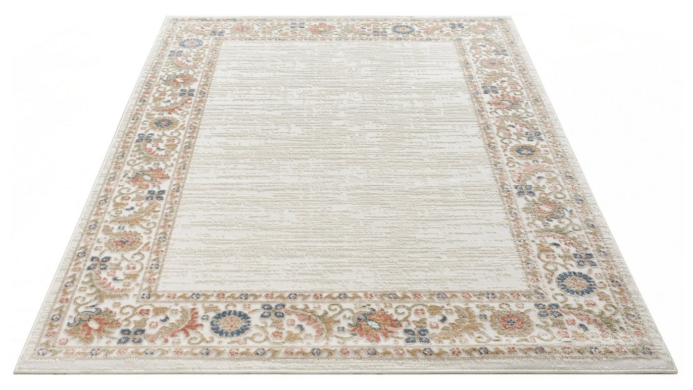 OTTO home Teppich Fennia, Blumen-Motiv, rechteckig, Höhe: 7 mm, Bordüre, Floral, meliert, Wohnzimmer, Schlafzimmer, Esszimmer Bild 5