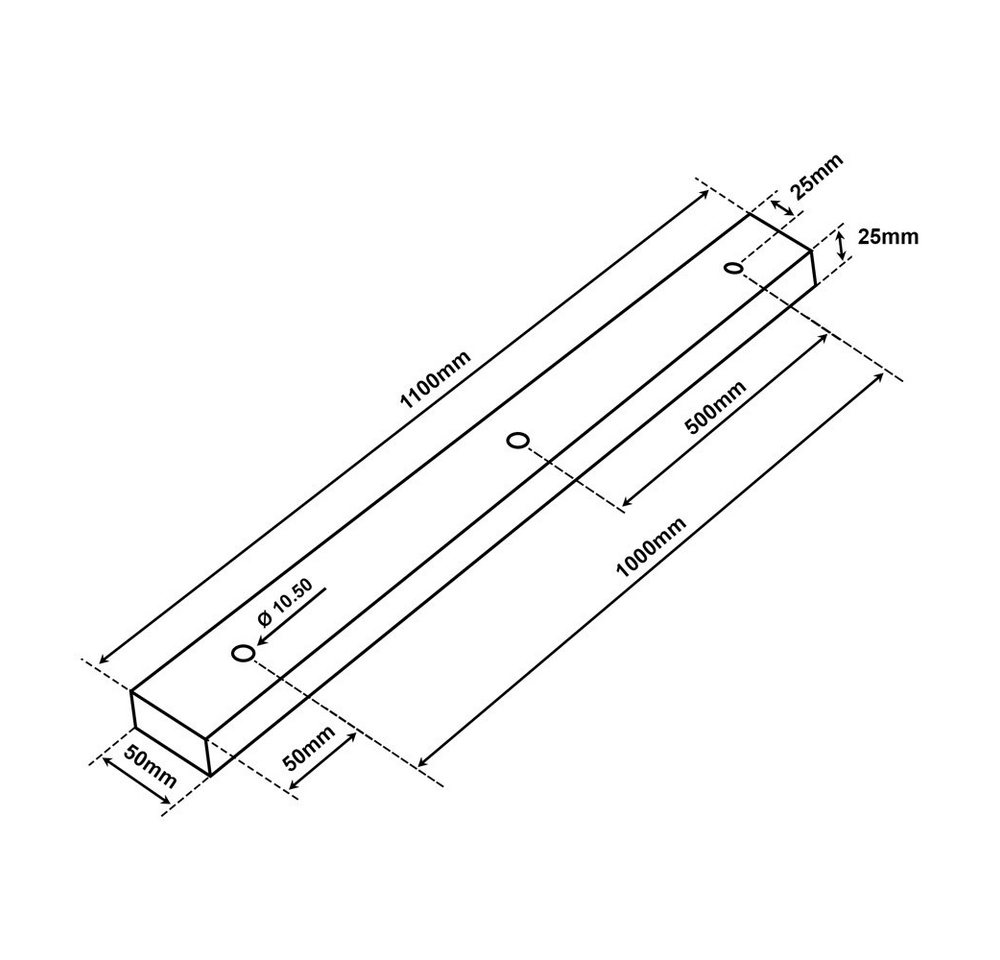 Lightstock Deckenleuchte Baldachin für Lampe, 110cm (H 2.5 x B 5 cm) Bild 5