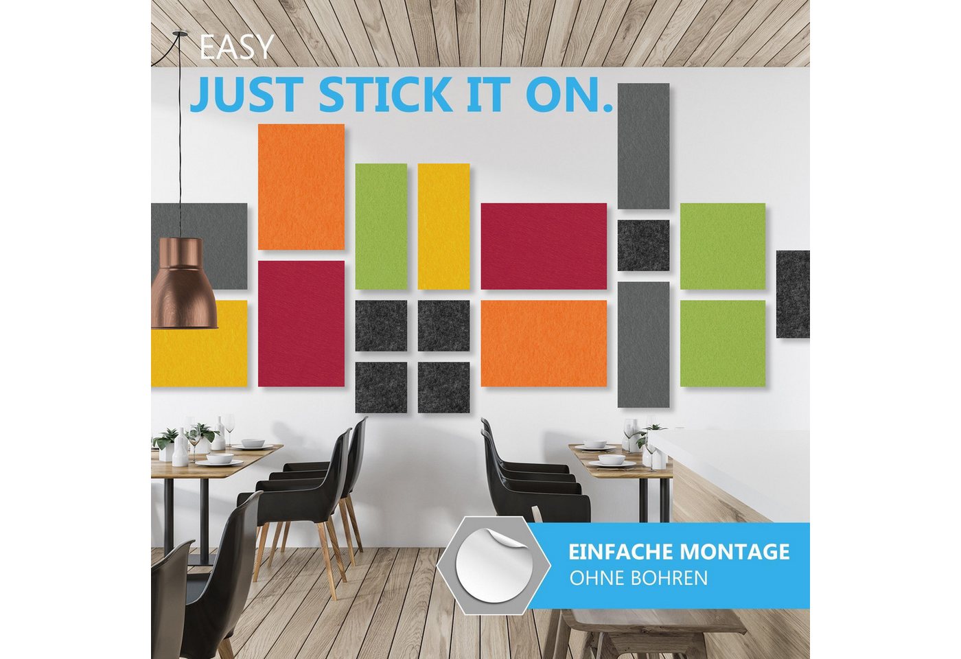 platino24 Akustikplatte Quadrat Basic aus Basotect ® G+ 55x55cm