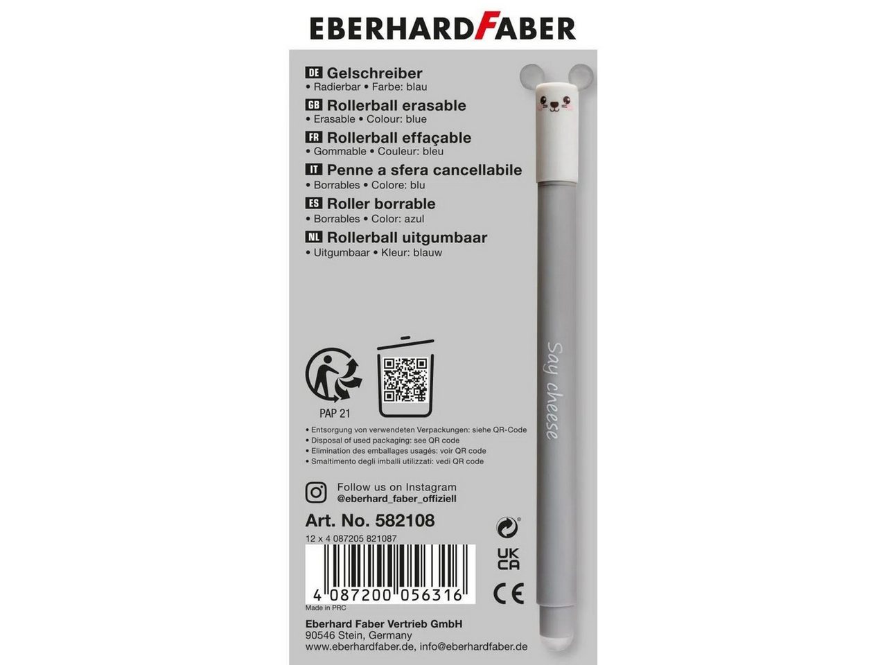 Eberhard Faber Gelschreiber Eberhard Faber löschbarer Gelschreiber Schreibfarbe blau - MAUS Bild 2