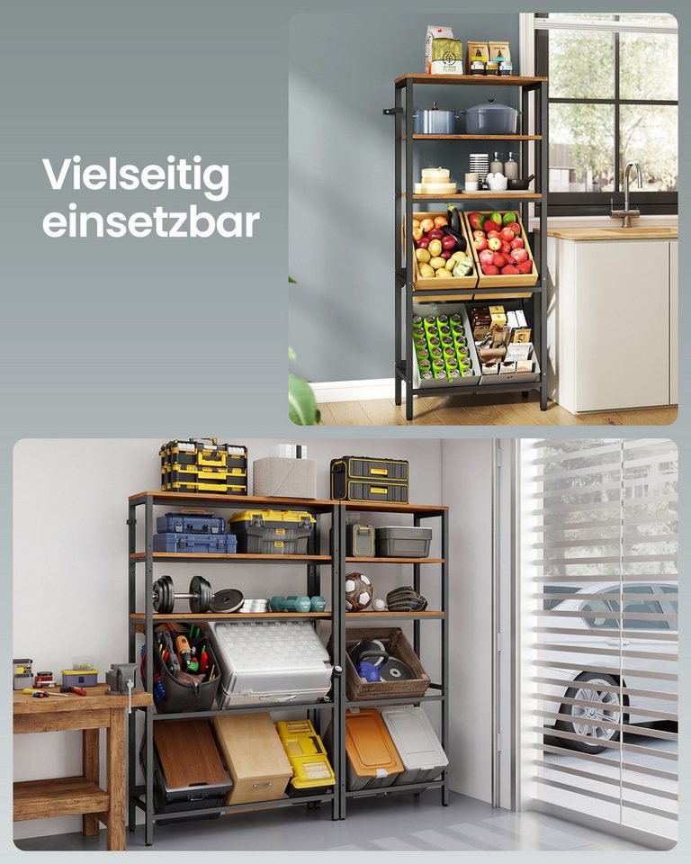 SONGMICS Flaschenregal Getränkekistenregal Aufbewahrungsregal, 3 Ebenen für 3 Kisten, bis 150 kg belastbar, Küche, Wohnzimmer, Getränkeregal Bild 2