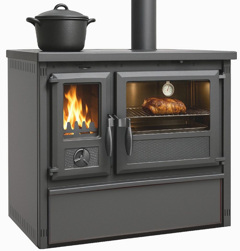 TRGO Festbrennstoffherd Küchenofen Modell Forno - gussgrau - 6 kW, 6 kW Bild 5
