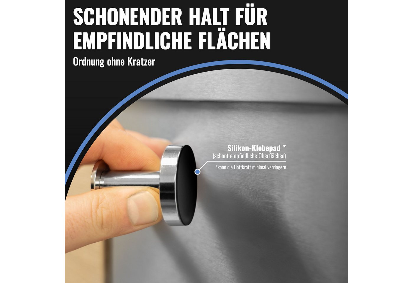 Poppstar Magnethalter (4-St), Haftkraft: 45 kg, Länge: 40mm, Durchmesser Basis: 36mm Bild 5