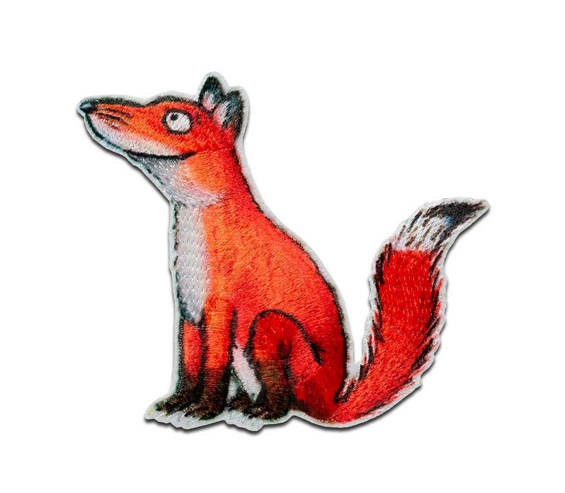 Mono-Quick Aufnäher Bügelbild, Aufbügler, Applikationen, Patches, Flicken, zum aufbügeln, Polyester, Grüffelo Fuchs - Größe: 7 x 6,2 cm