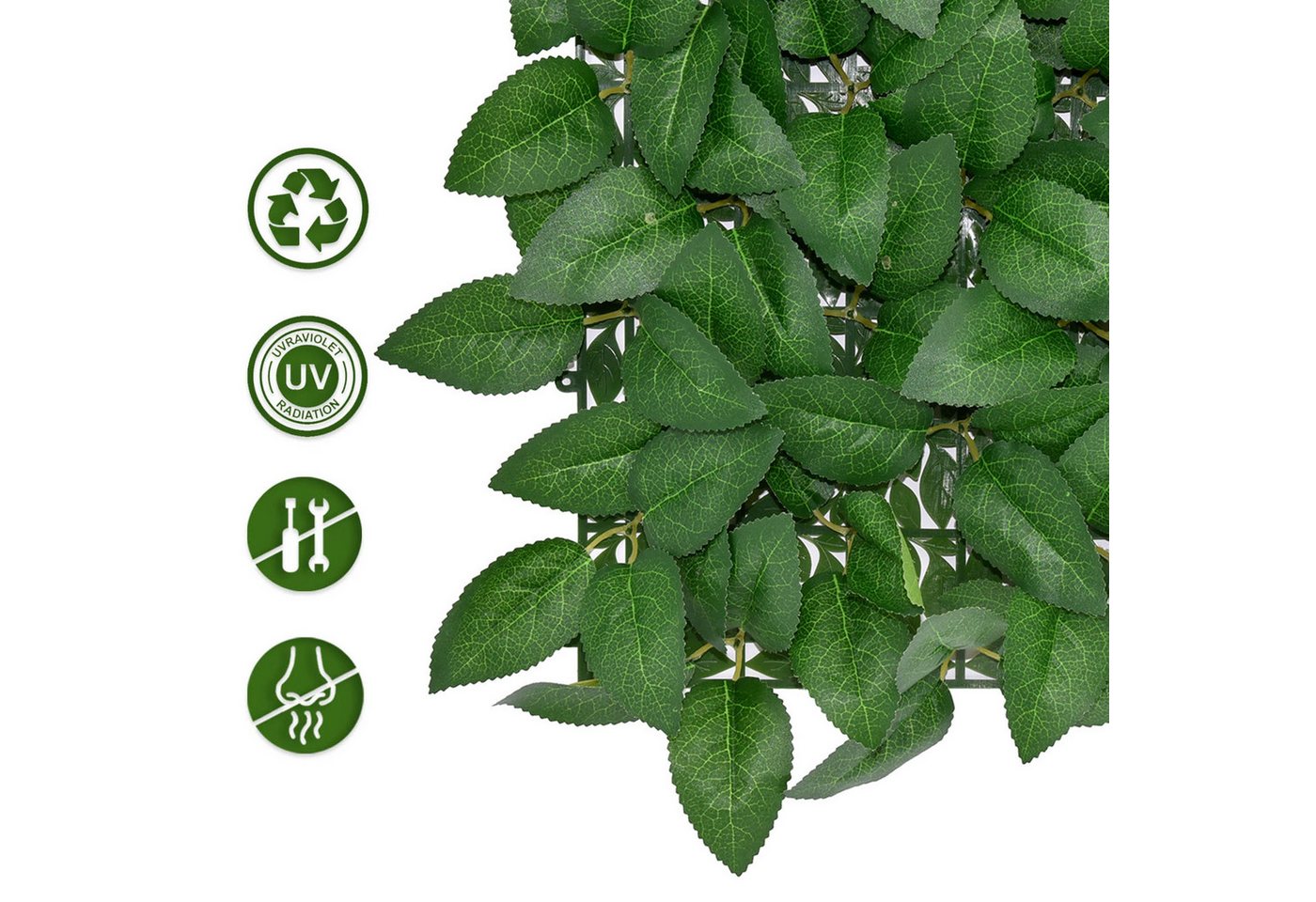 Kunstpflanze Pflanzenwand Roseleaf, Elegante Wandgestaltung, Kubus, Einfach mit anderen Modulen der gleichen Größe kombinierbar Bild 2