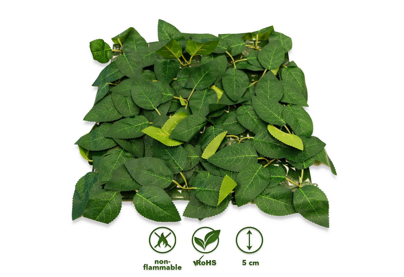 Kunstpflanze Pflanzenwand Roseleaf, Elegante Wandgestaltung, Kubus, Einfach mit anderen Modulen der gleichen Größe kombinierbar Bild 3