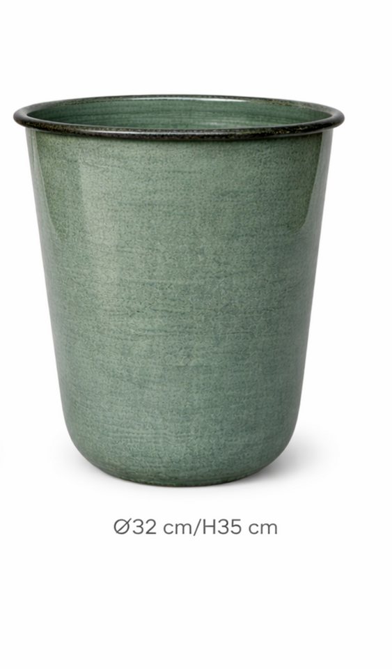 finehomegarden Pflanzkübel Metall Kübel Pflanzgefäß grün Pflanztopf Ø26+28+32cm Blumenkübel (1 St), Pflanzschale Blumentopf Garten 3Größen wählbar / Paket Bild 2